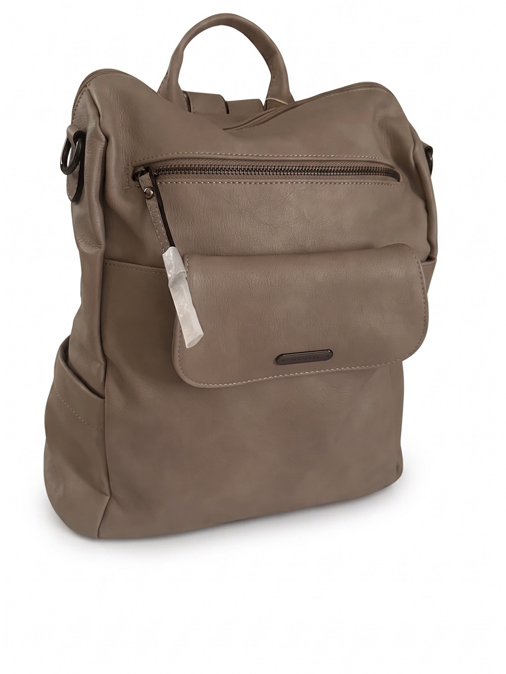 Cluci Vegan leather travel backpack switchable to shoulder bag